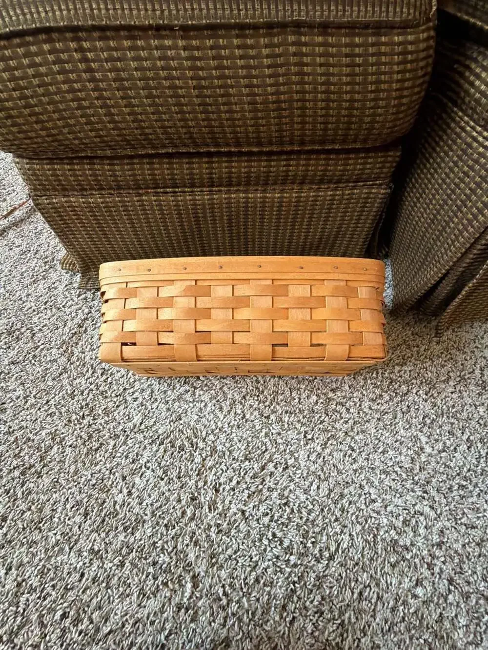 Longaberger 1999 Address Mail Basket Handwoven Dresden Ohio USA with Wood Lid
